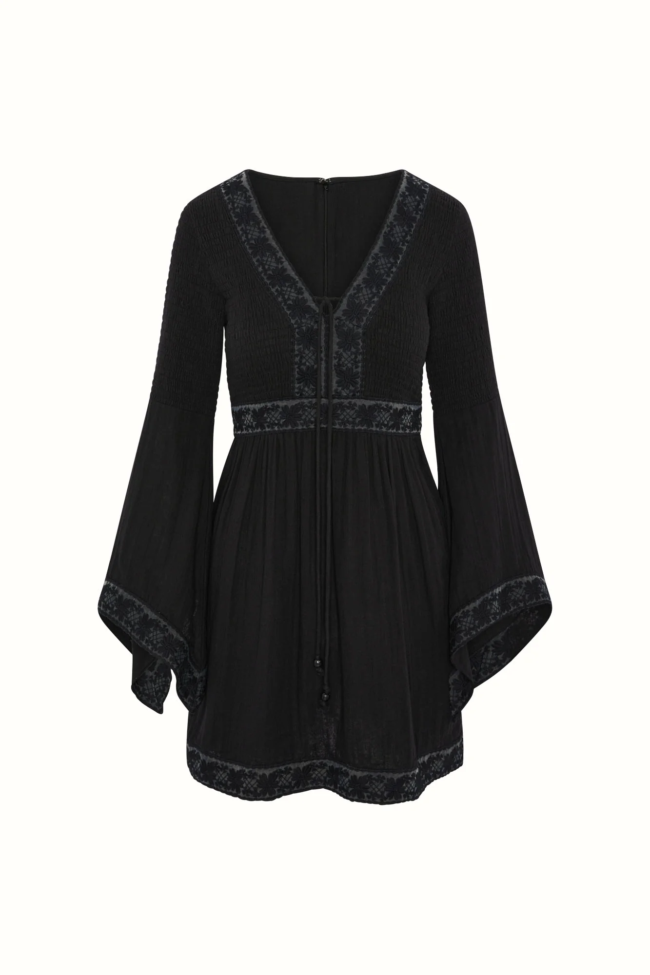 Reverie Black Lace Trim Mini Dress - Image 6