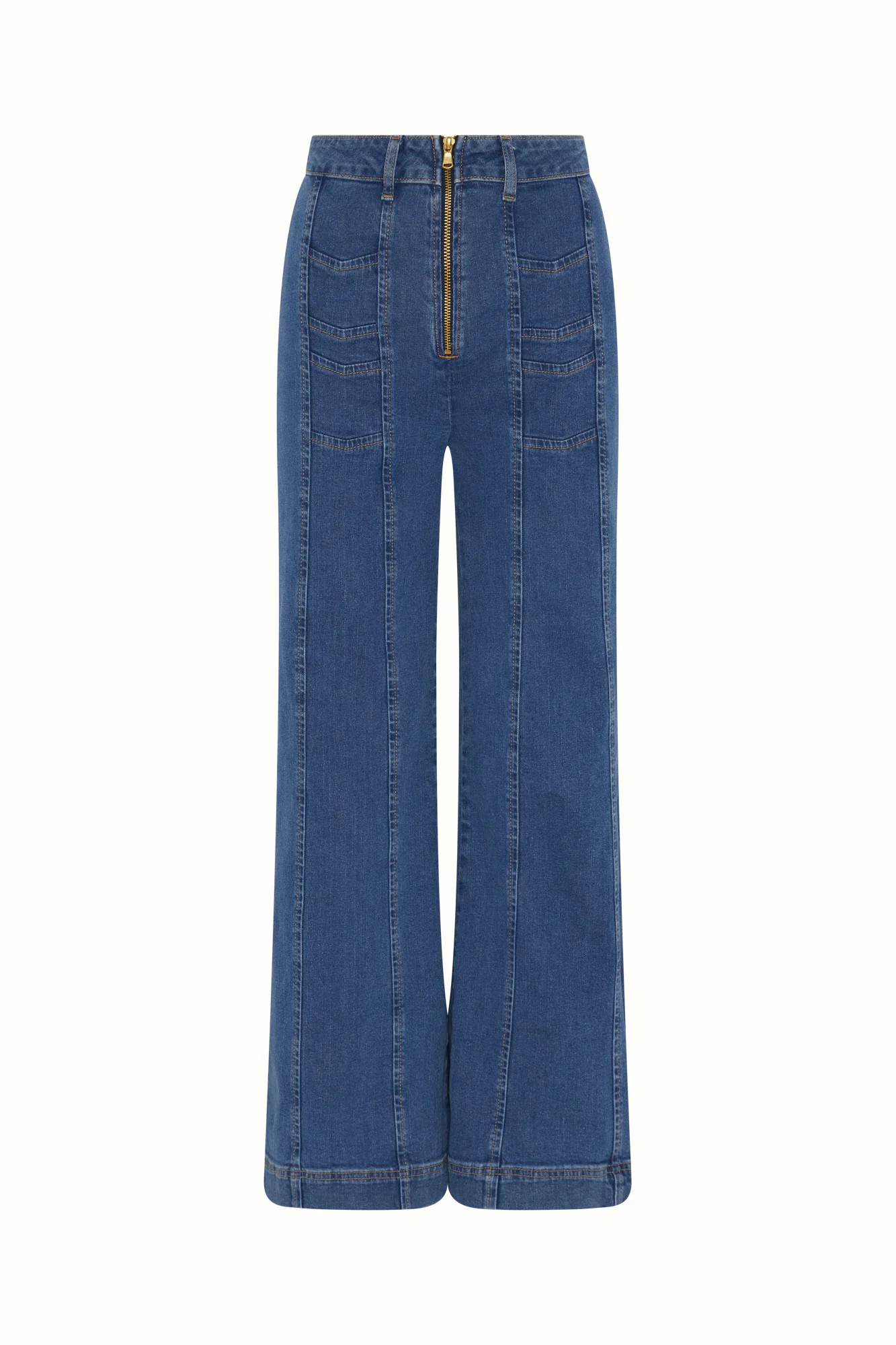Little Jeanie Chevron Wide Leg Jeans - Image 11