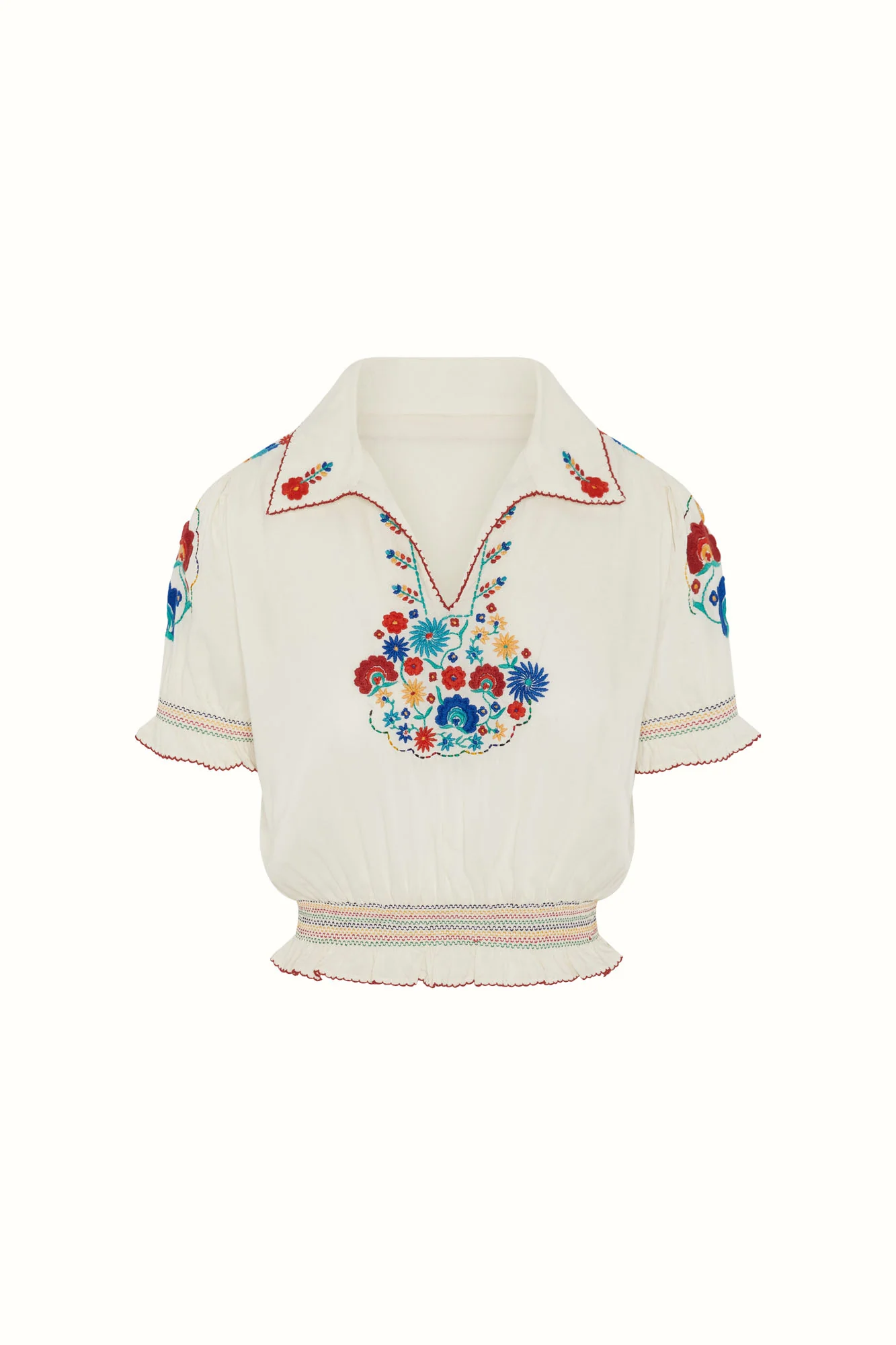 Rosalie Cream Floral Penny Lane Blouse - Image 4