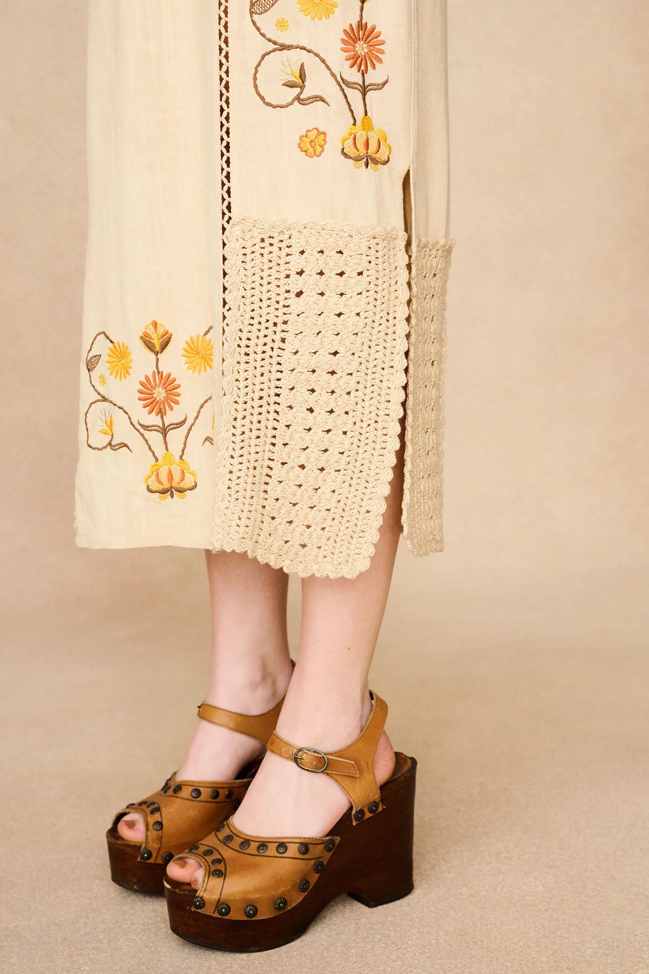 Crimson & Clover Crochet Embroidered Midi Dress - Image 6