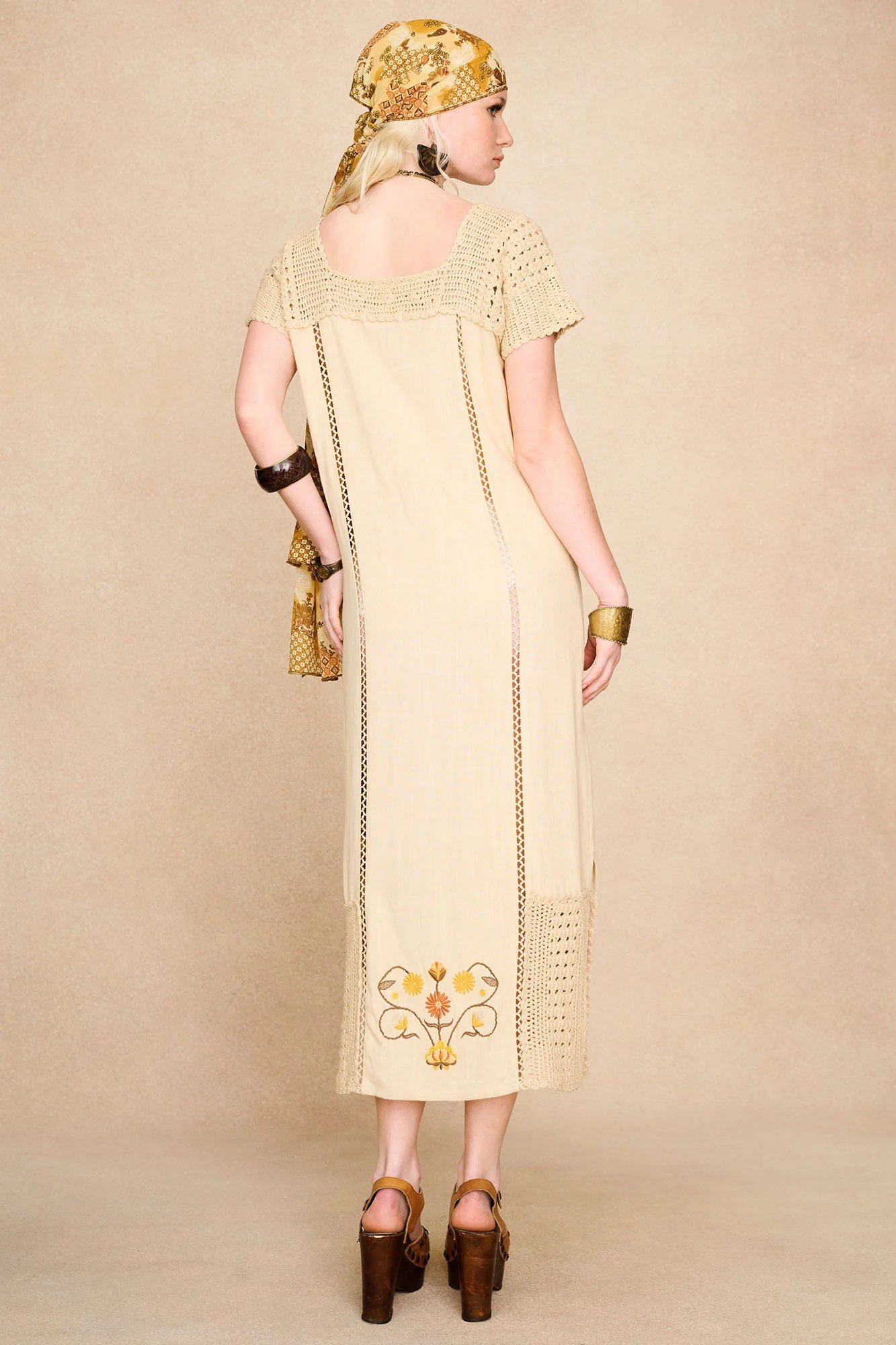 Crimson & Clover Crochet Embroidered Midi Dress - Image 7