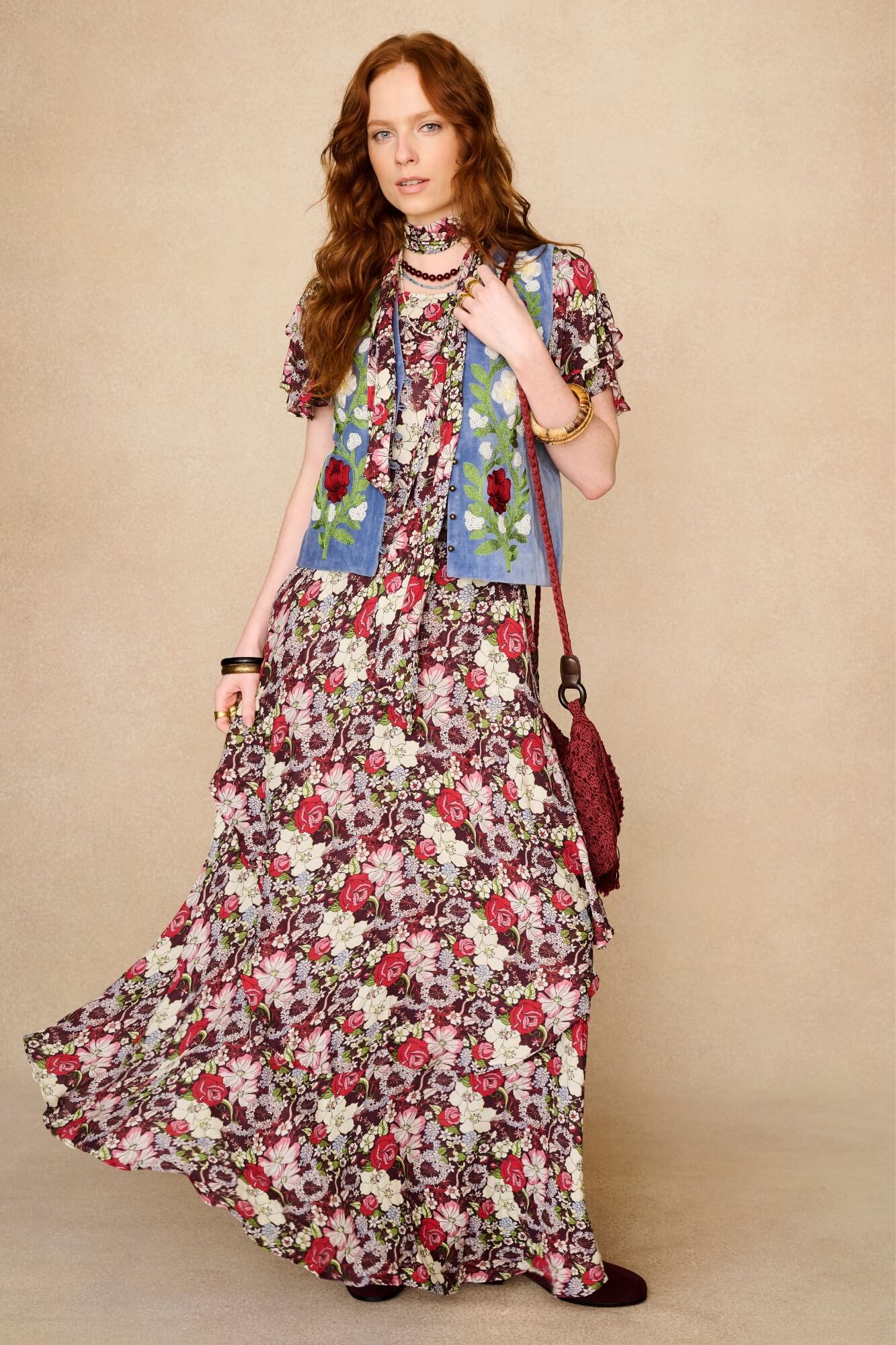 Delphinium Blue Embroidered Vest - Image 4