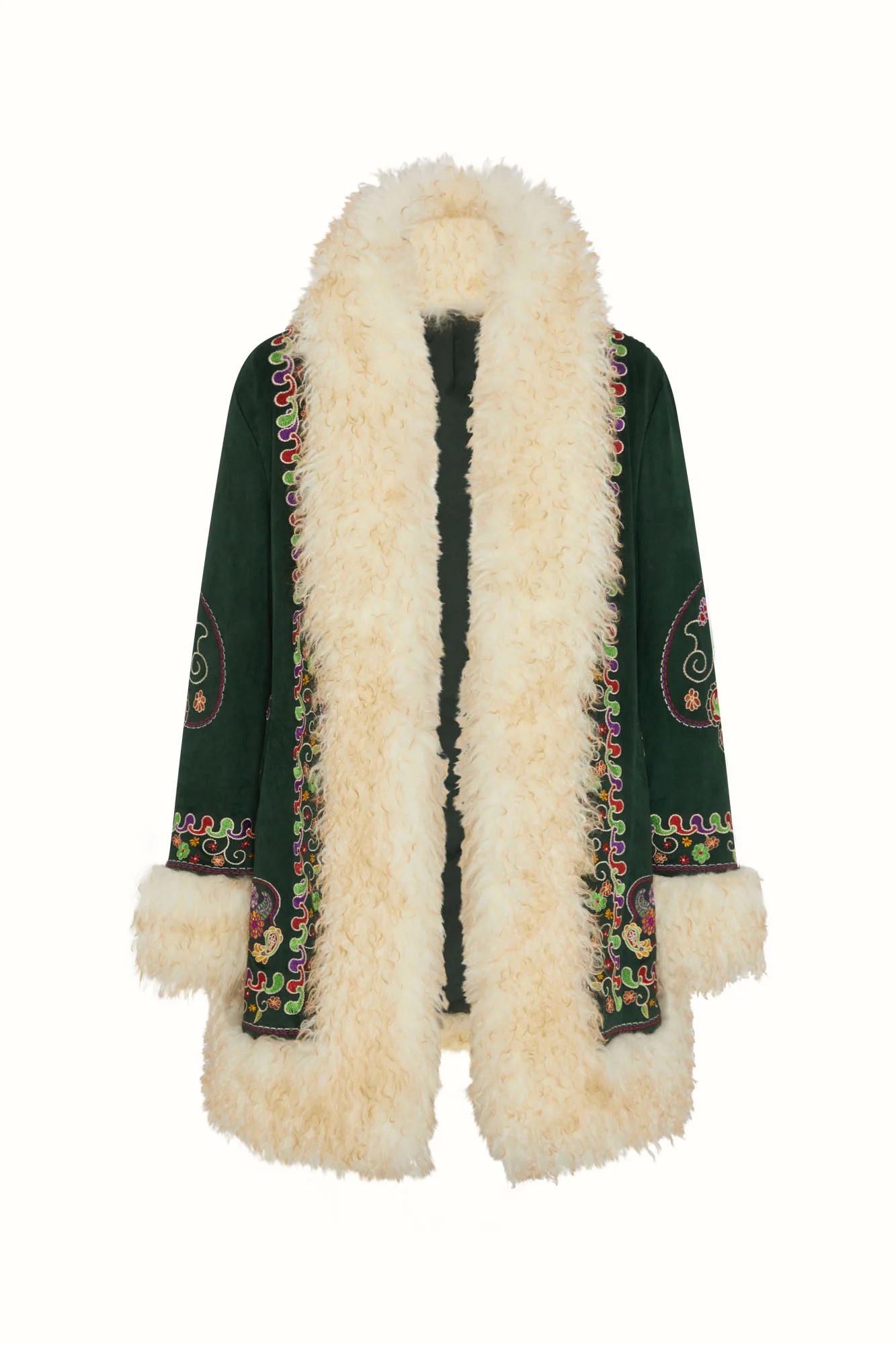 Breaking Hearts Green Embroidered Penny Lane Coat - Image 10