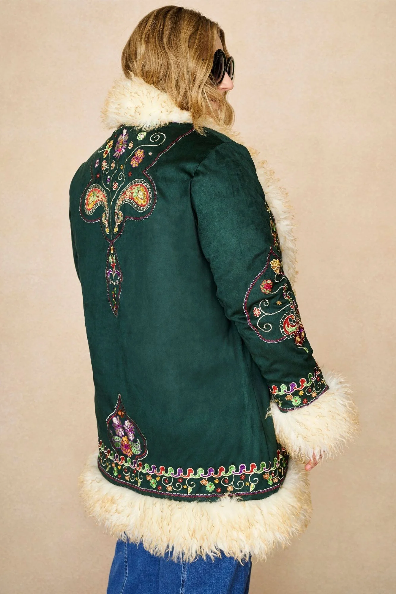 Breaking Hearts Green Embroidered Penny Lane Coat - Image 7