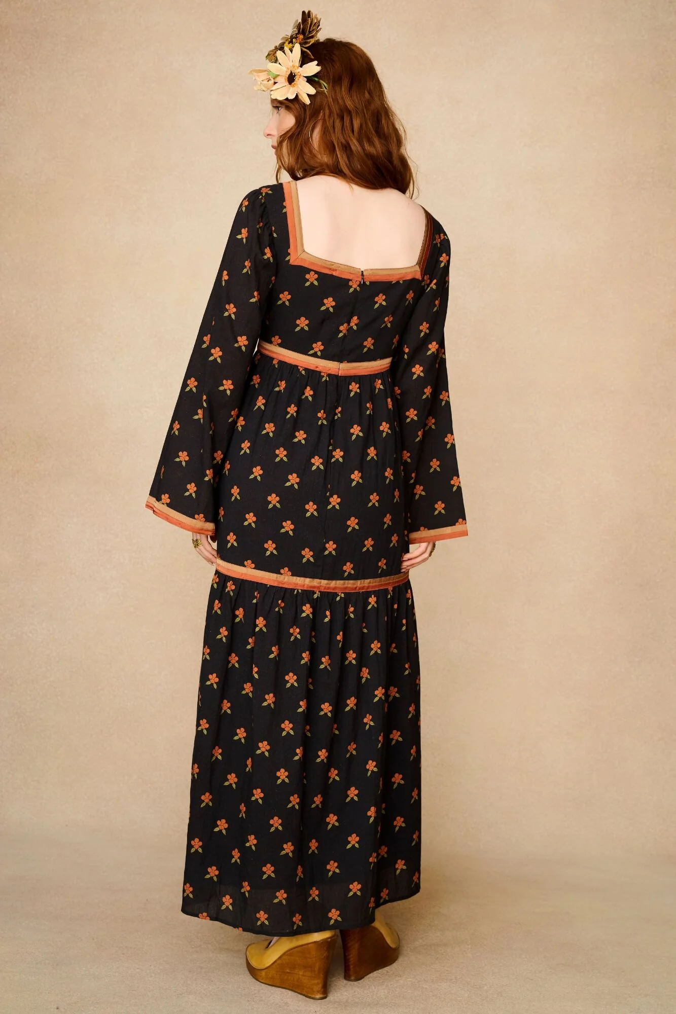 Marigold Black Prairie Maxi Dress - Image 5