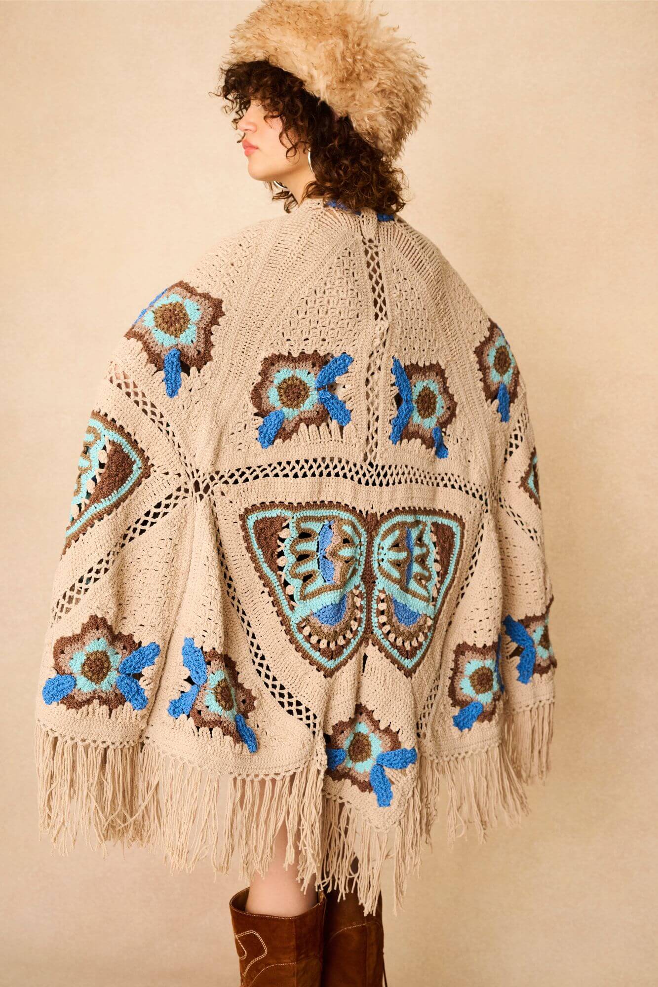 Open Wings Knitted Butterfly Cape - Image 3