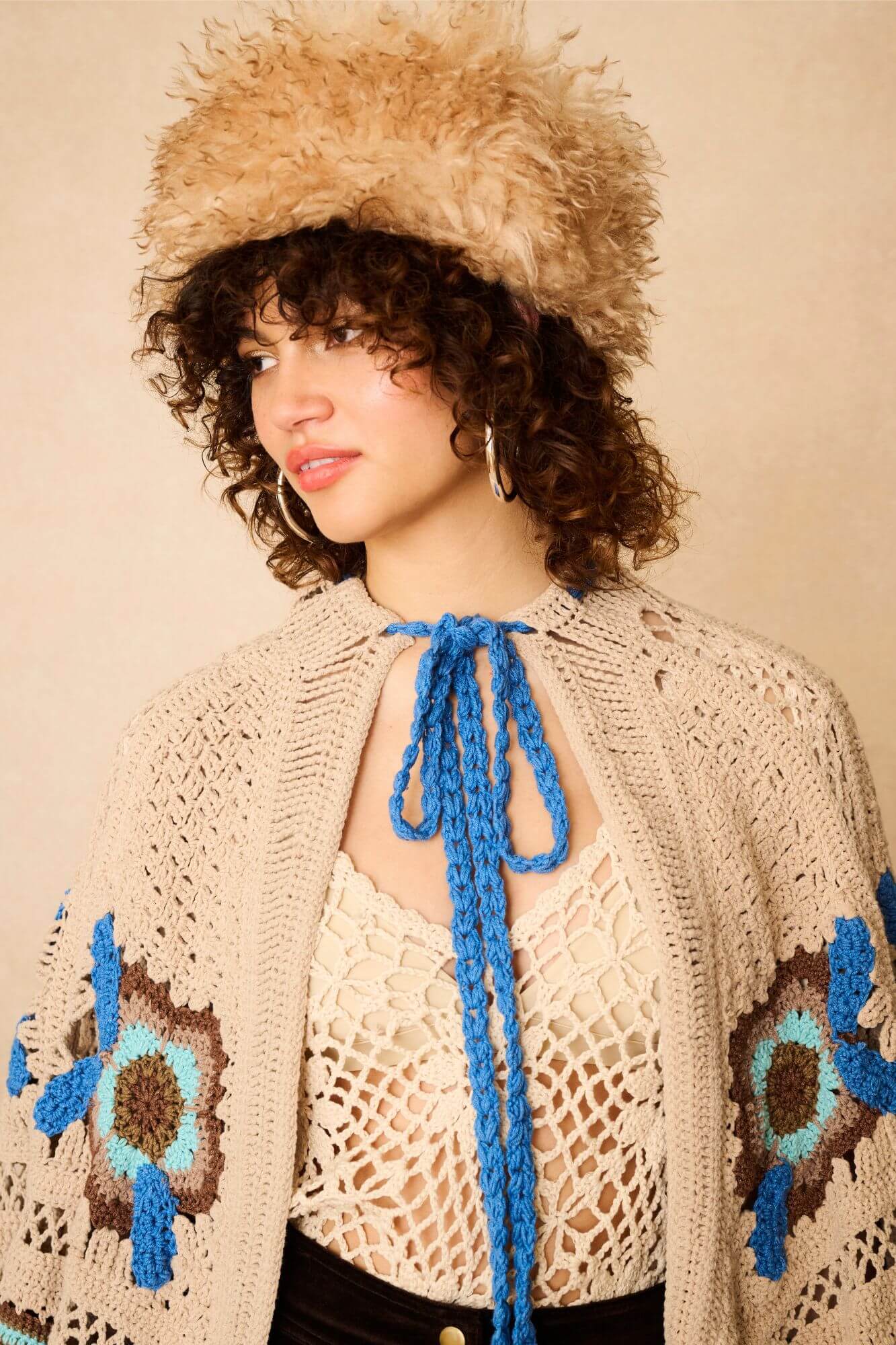 Open Wings Knitted Butterfly Cape - Image 5