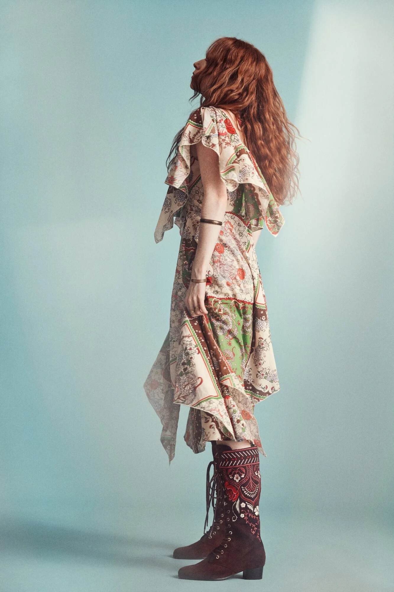 Rosewood Burgundy Embroidered Penny Lane Boots - Image 3