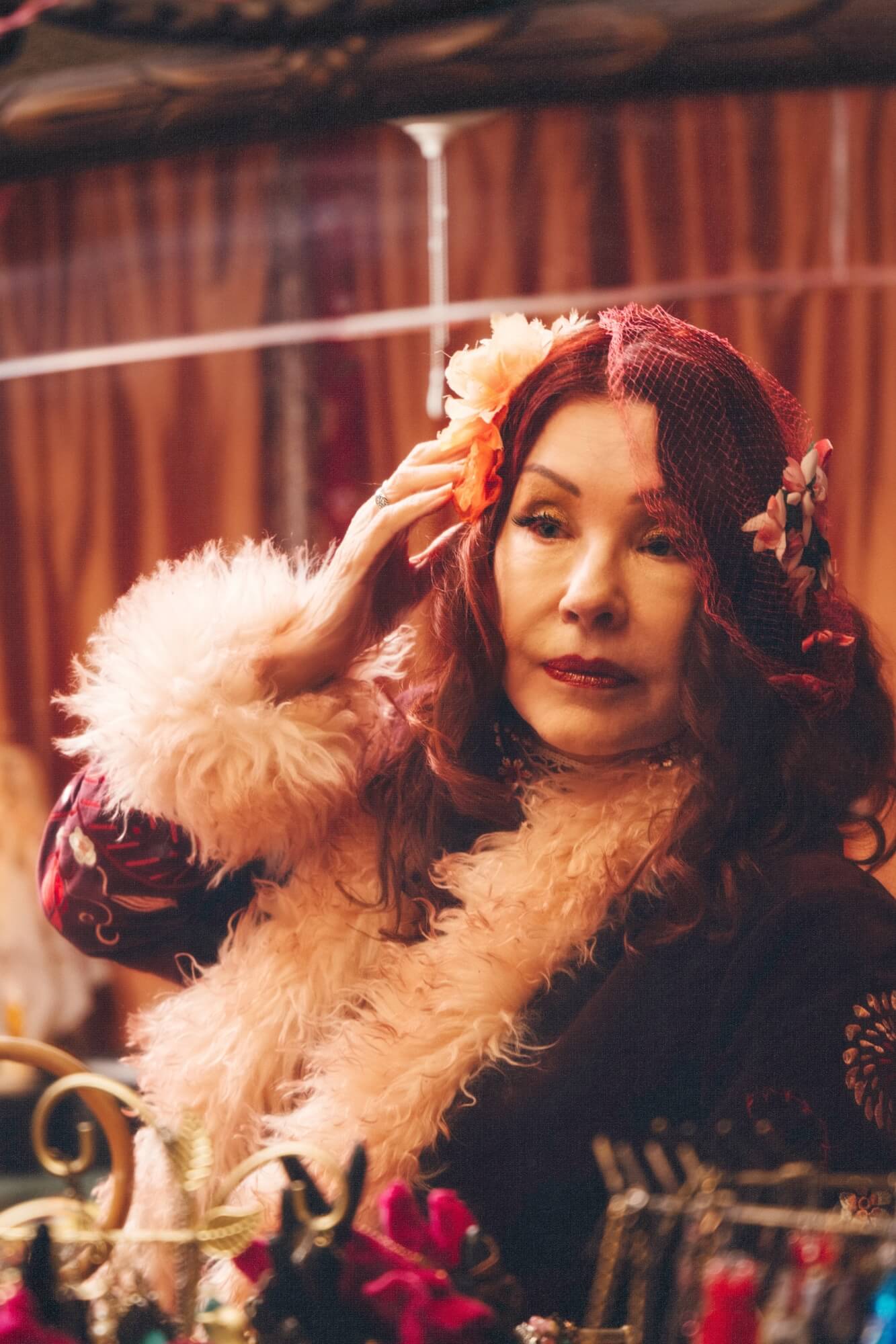 Rosewood Burgundy Embroidered Velvet Penny Lane Coat - Image 5