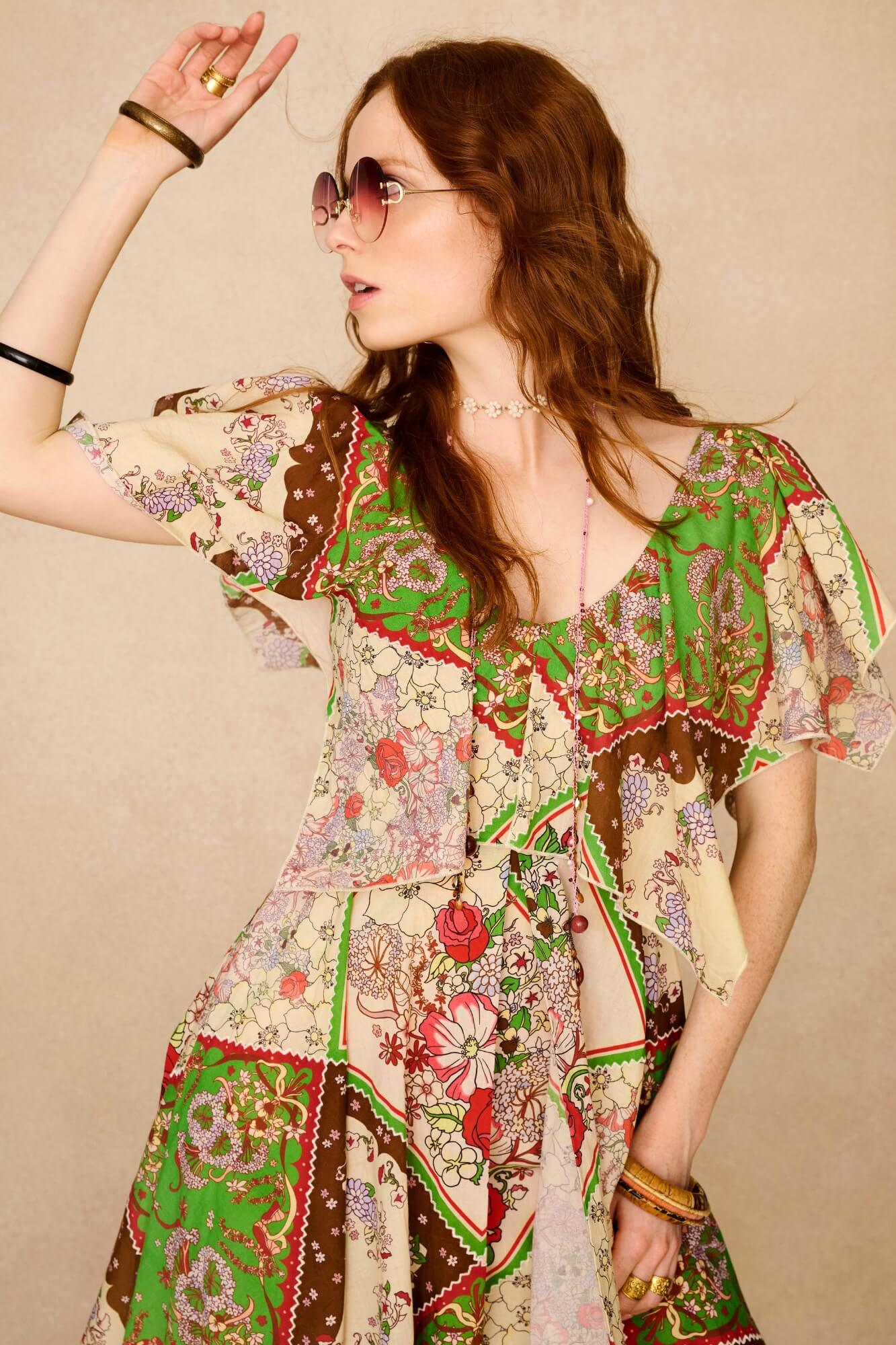Secret Garden Handkerchief Midi Dress - Image 3