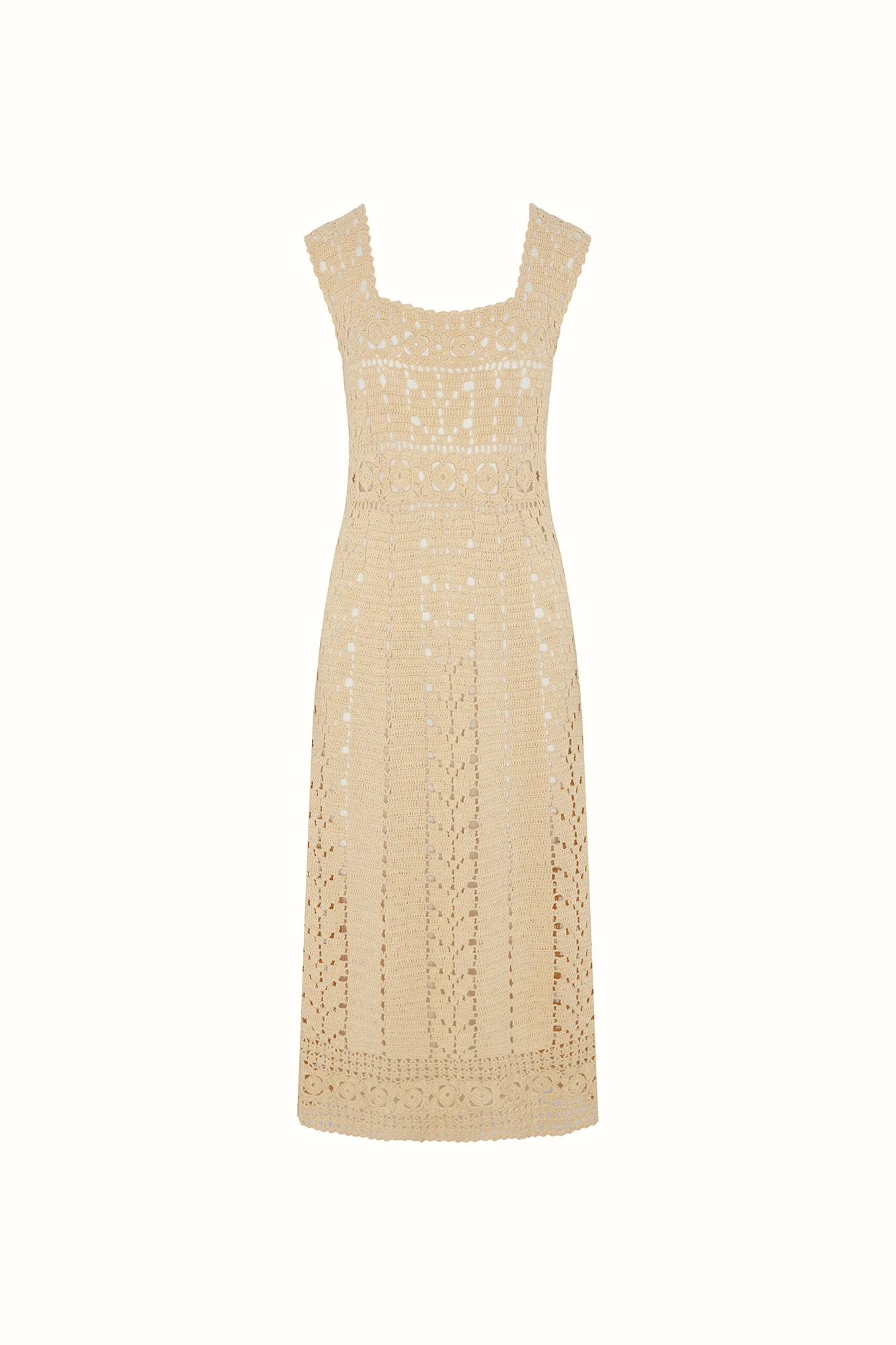 Solace Cream Crochet Midi Dress - Image 7