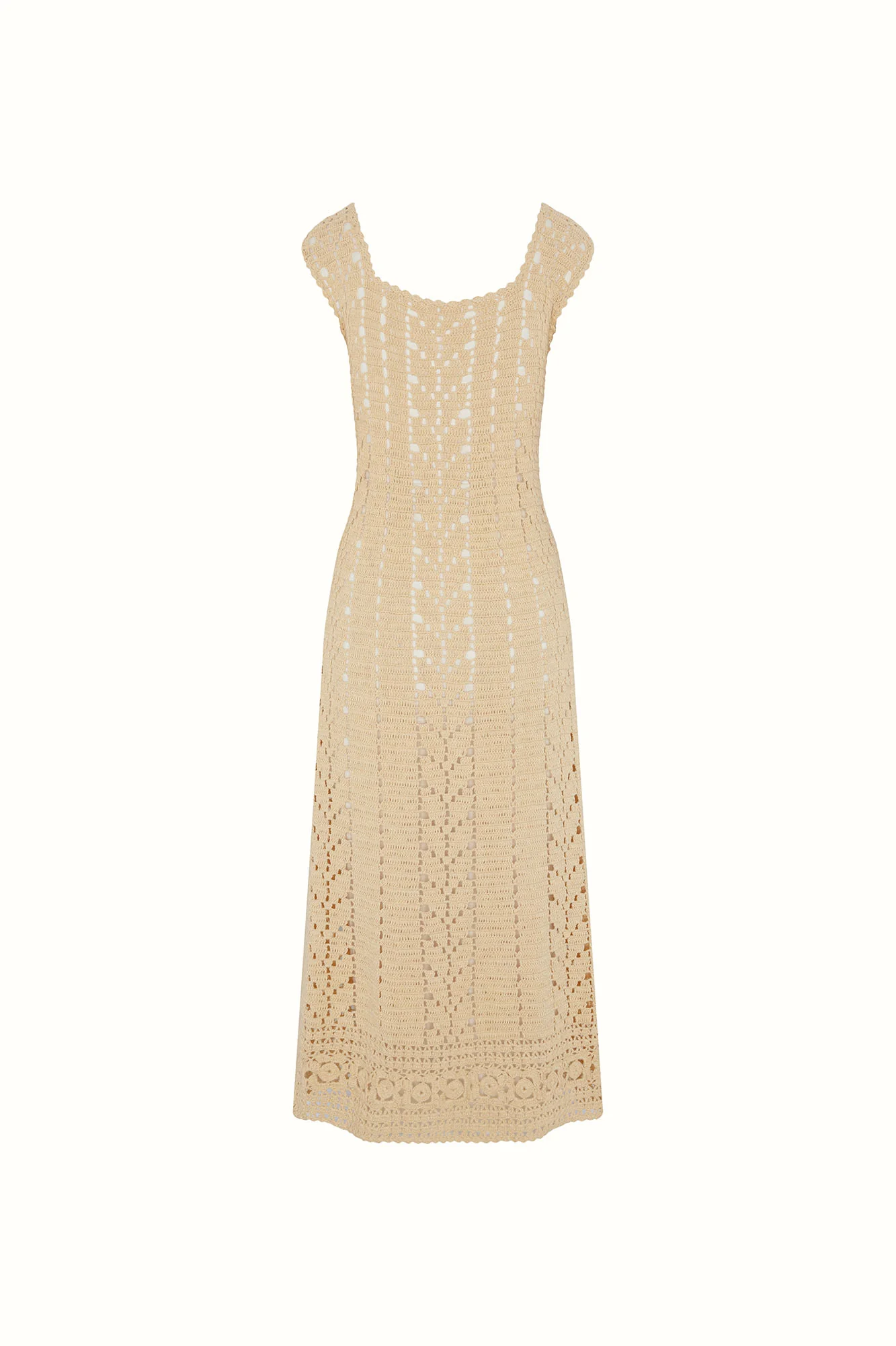 Solace Cream Crochet Midi Dress - Image 8