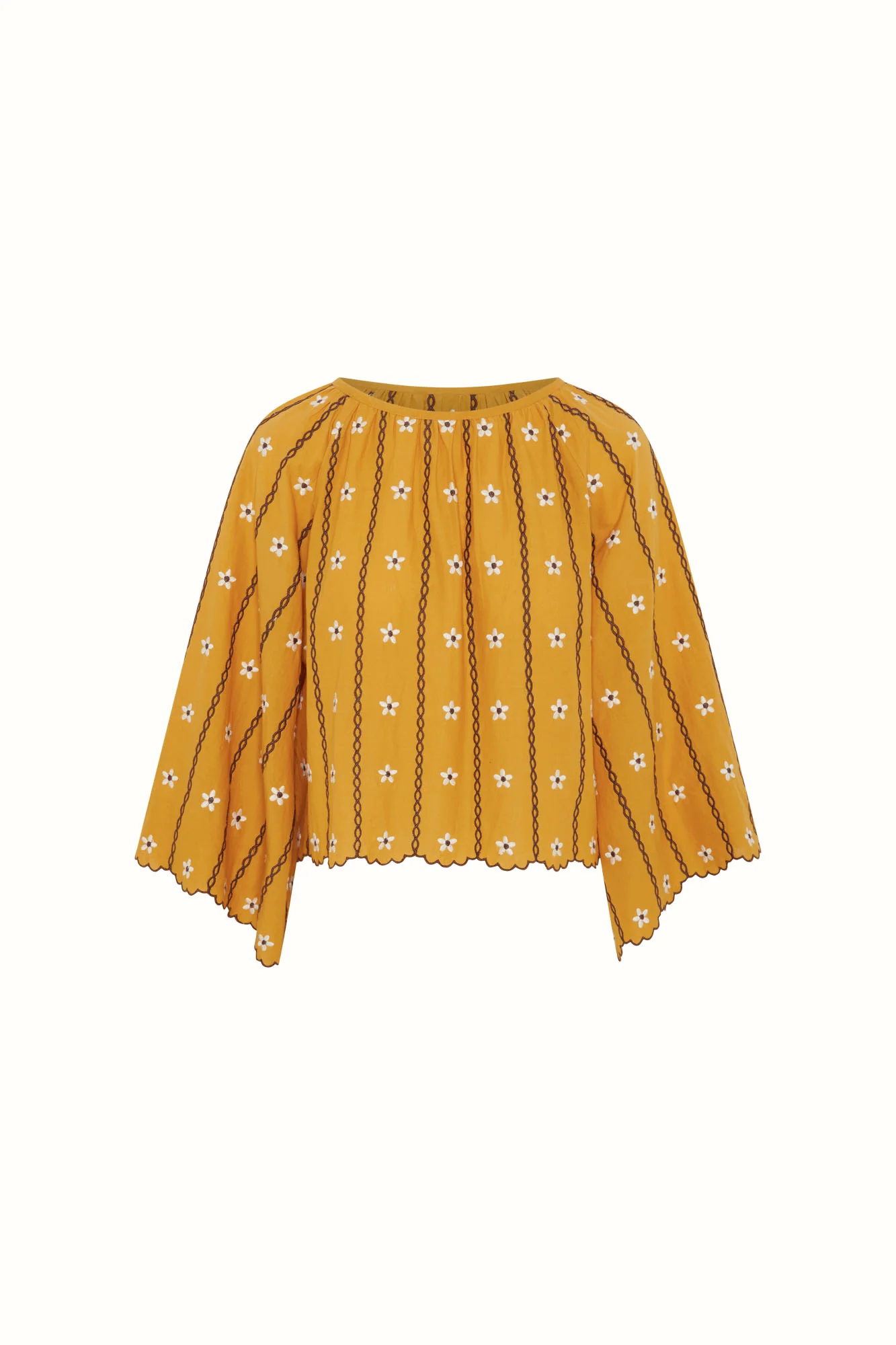 Sunbeam Yellow Embroidered Smock Top - Image 5